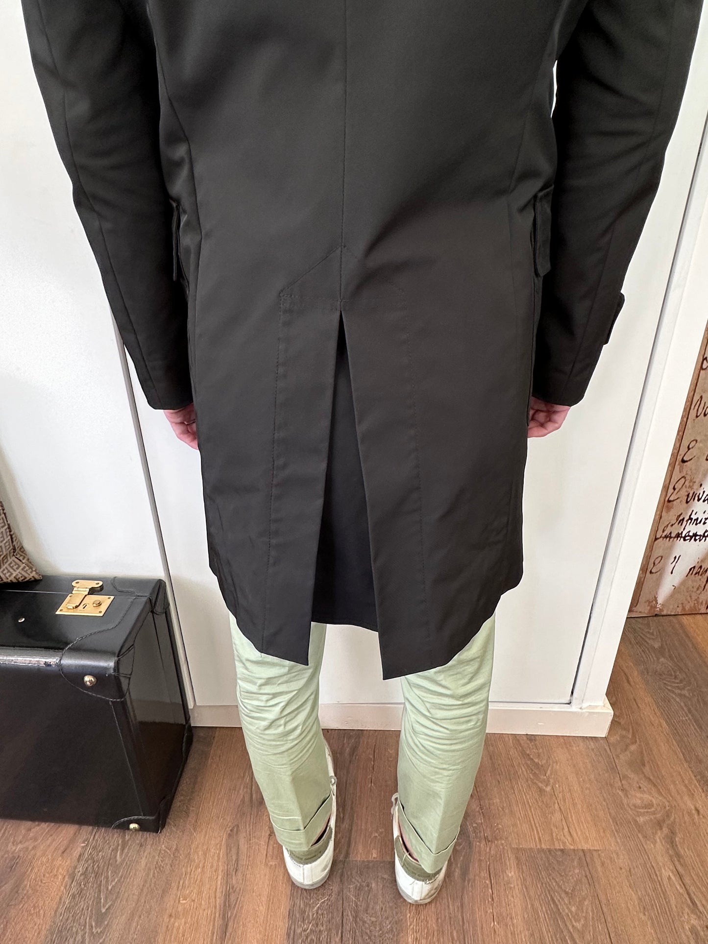 Gucci trench  doppio petto nero 46/48