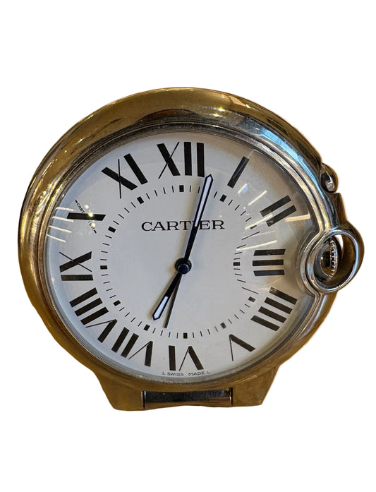 Cartier Orologio Sveglia da Tavolo  Ballon Bleu Ref. 3038 in Acciaio e Palladio