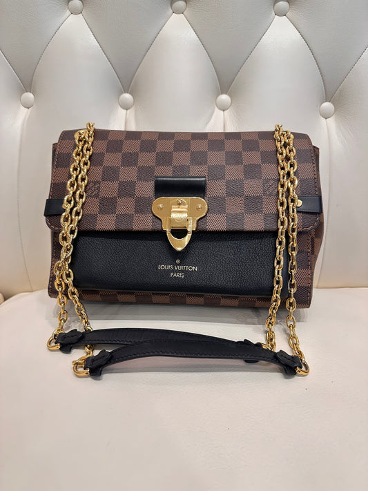 Louis Vuitton Vavin tela ebene damier e pelle