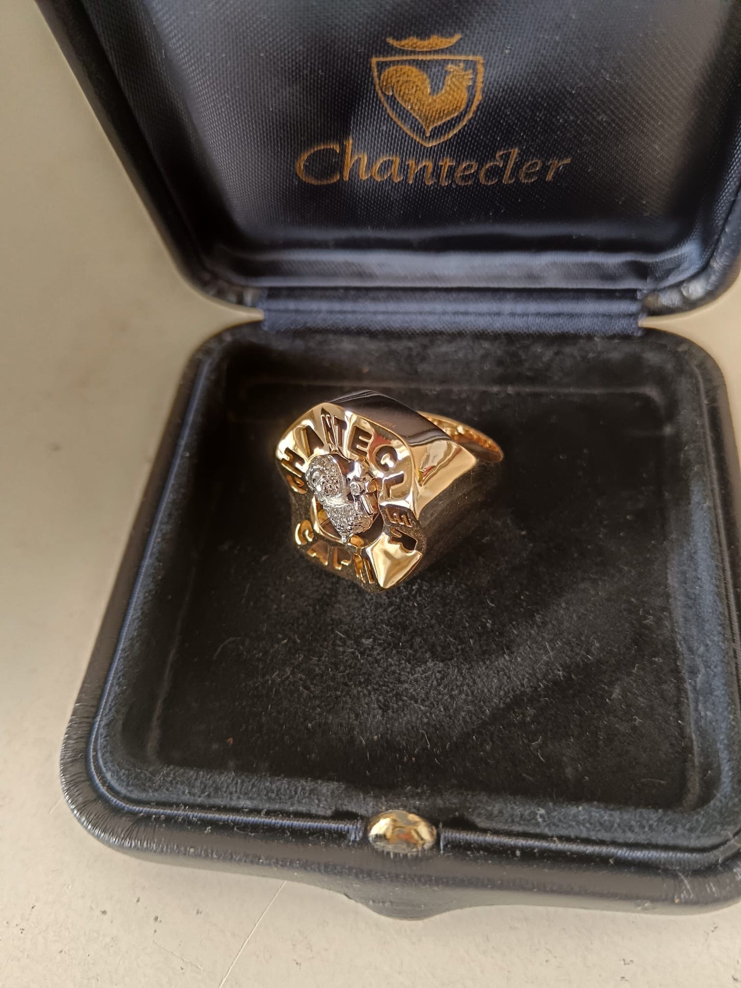 Chantecler anello Gallo in oro e diamanti