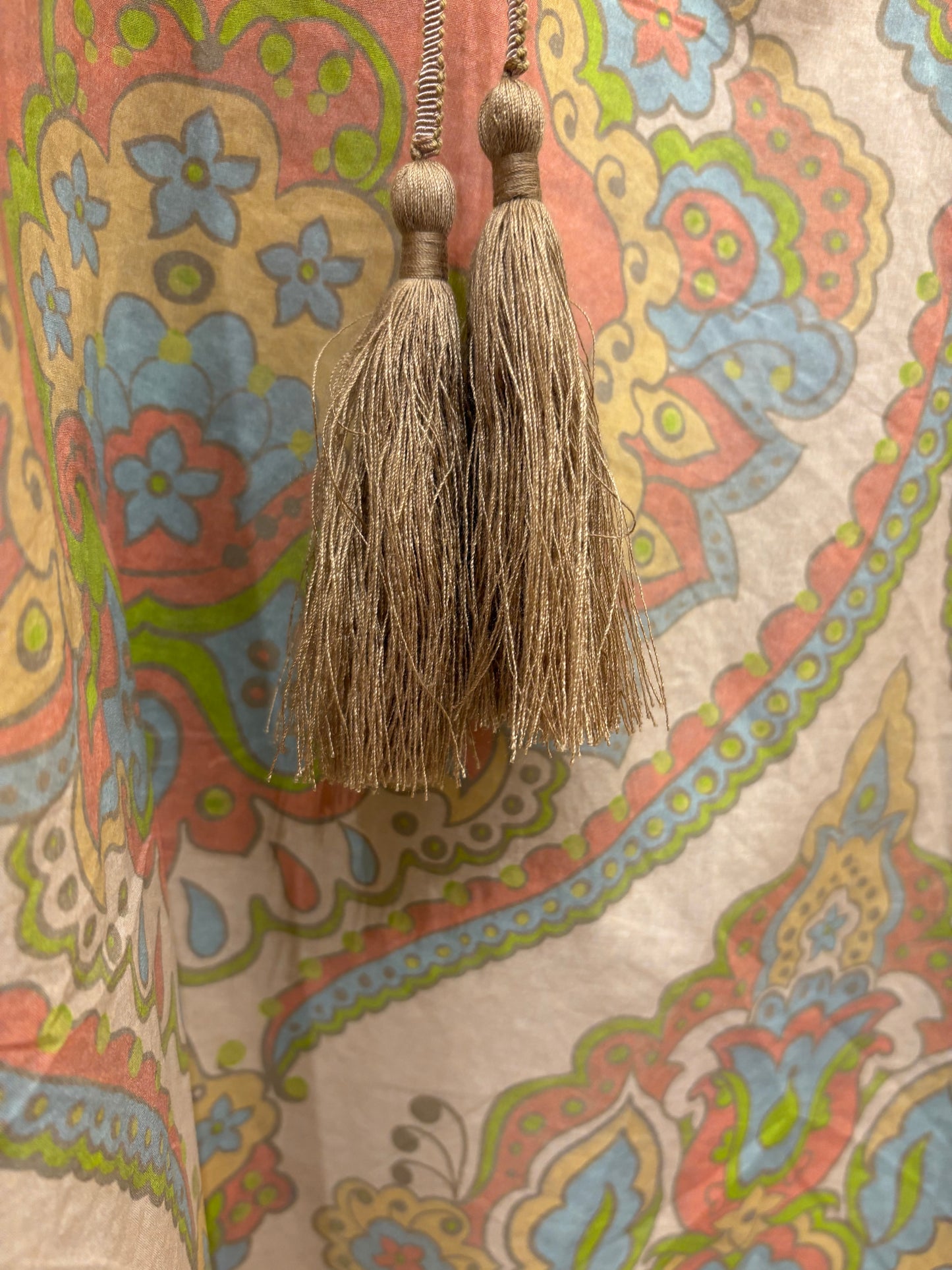 Gucci Kaftano in cotone stampato maniche ampie