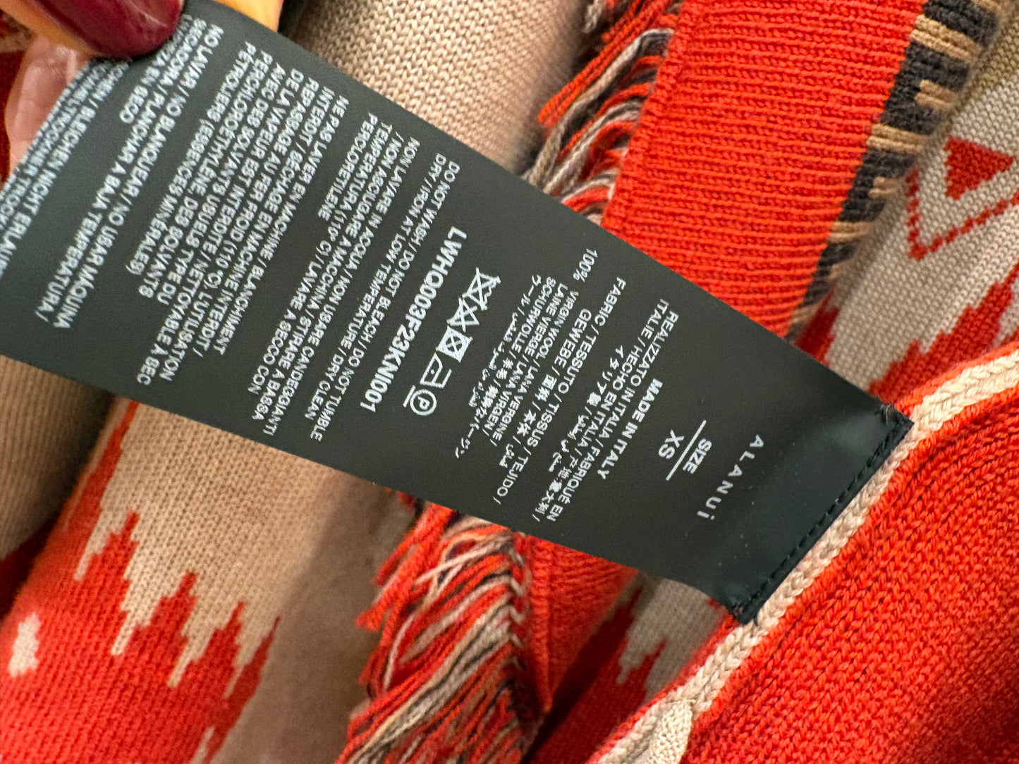 Alanui cardigan  Icon jacquard cashmere xs