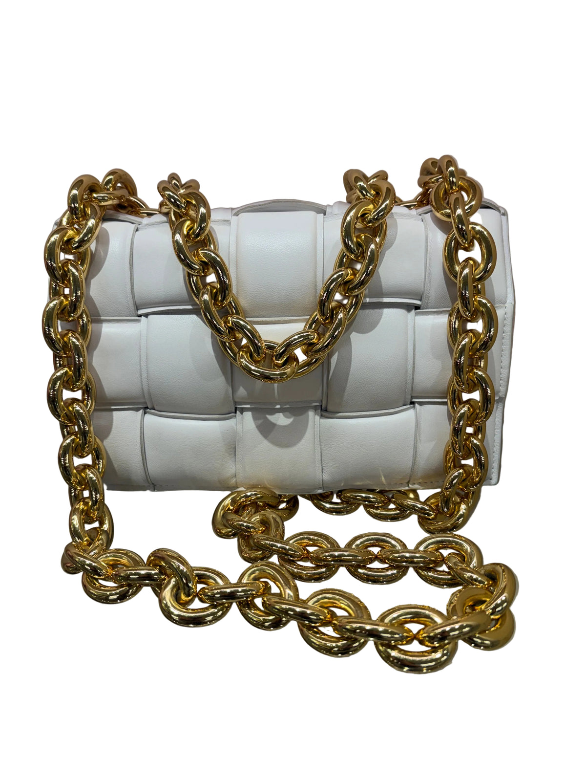 Bottega Veneta Chain Cassette in pelle Maxi Intrecciato imbottita