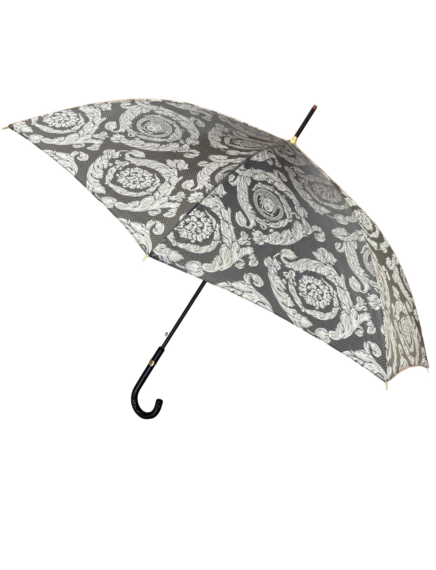 Versace ombrello barocco meduse grigio. Nuovo