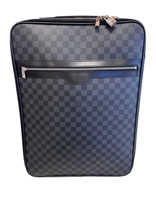Louis Vuitton valigia Pegase 55 in tela damier graphite