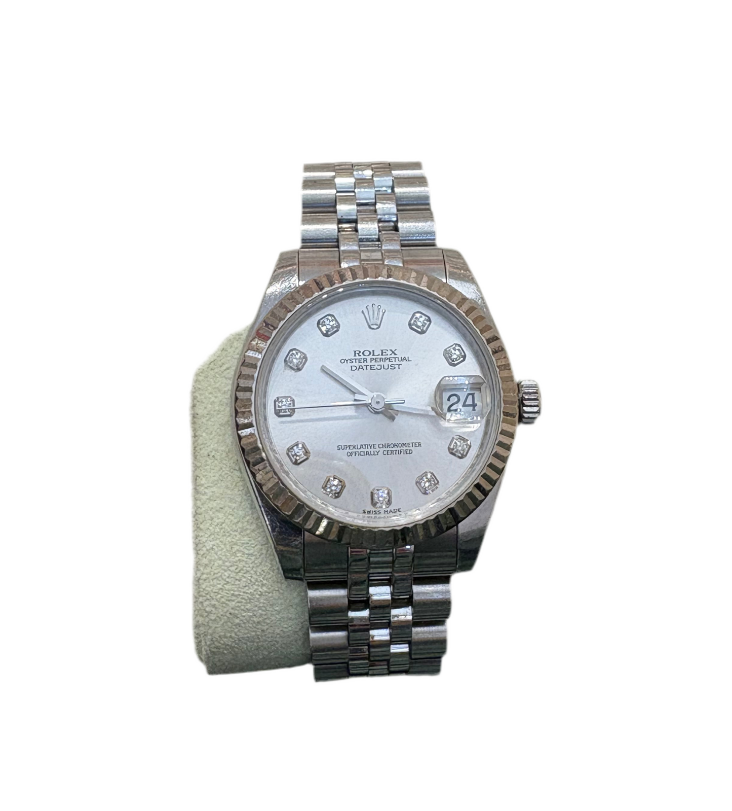 Rolex Oyster Perpetual acciaio /oro e diamanti mis 31