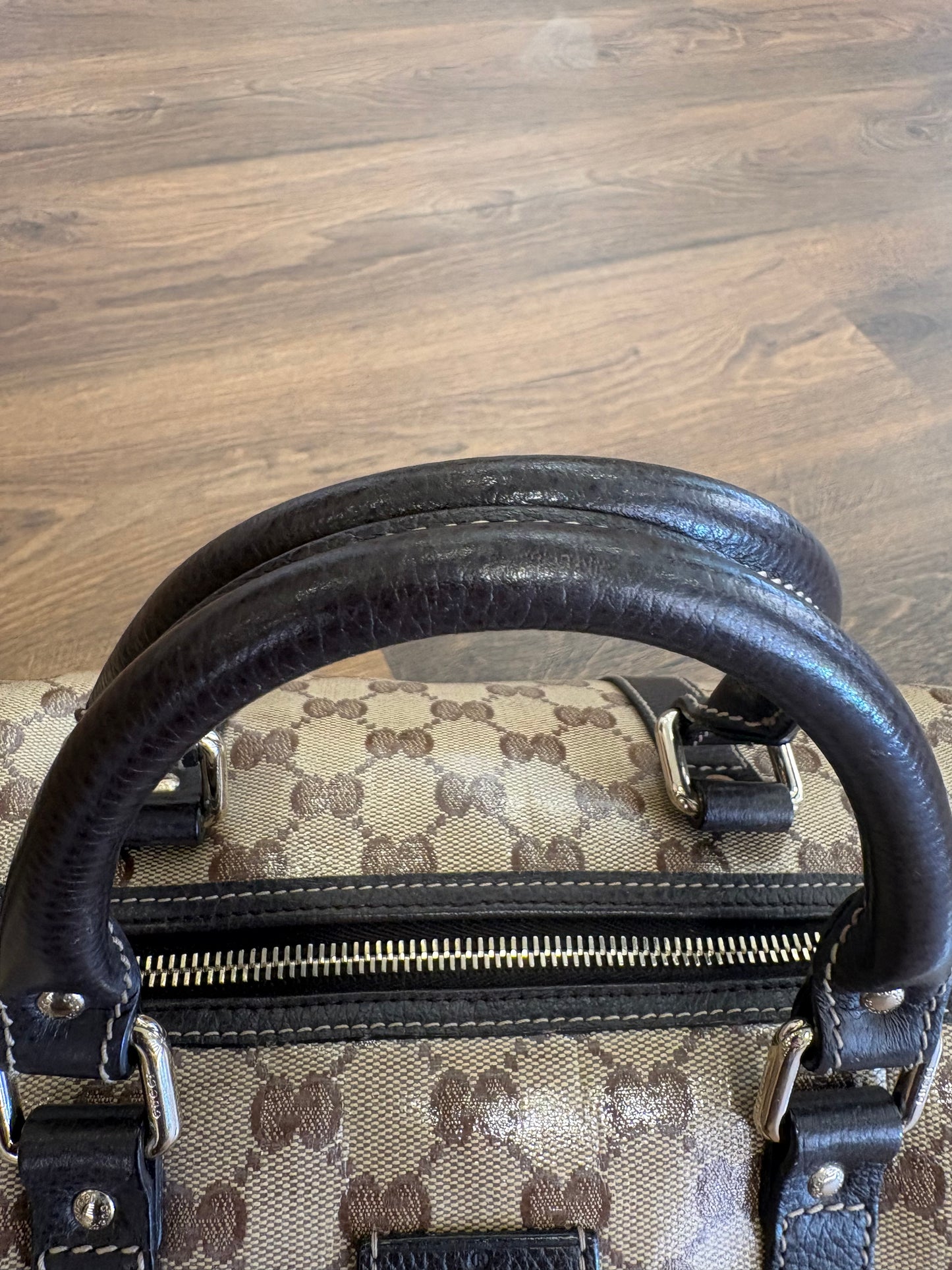 Gucci Bauletto Joy Boston Bag in Tela GG Crystal e Pelle