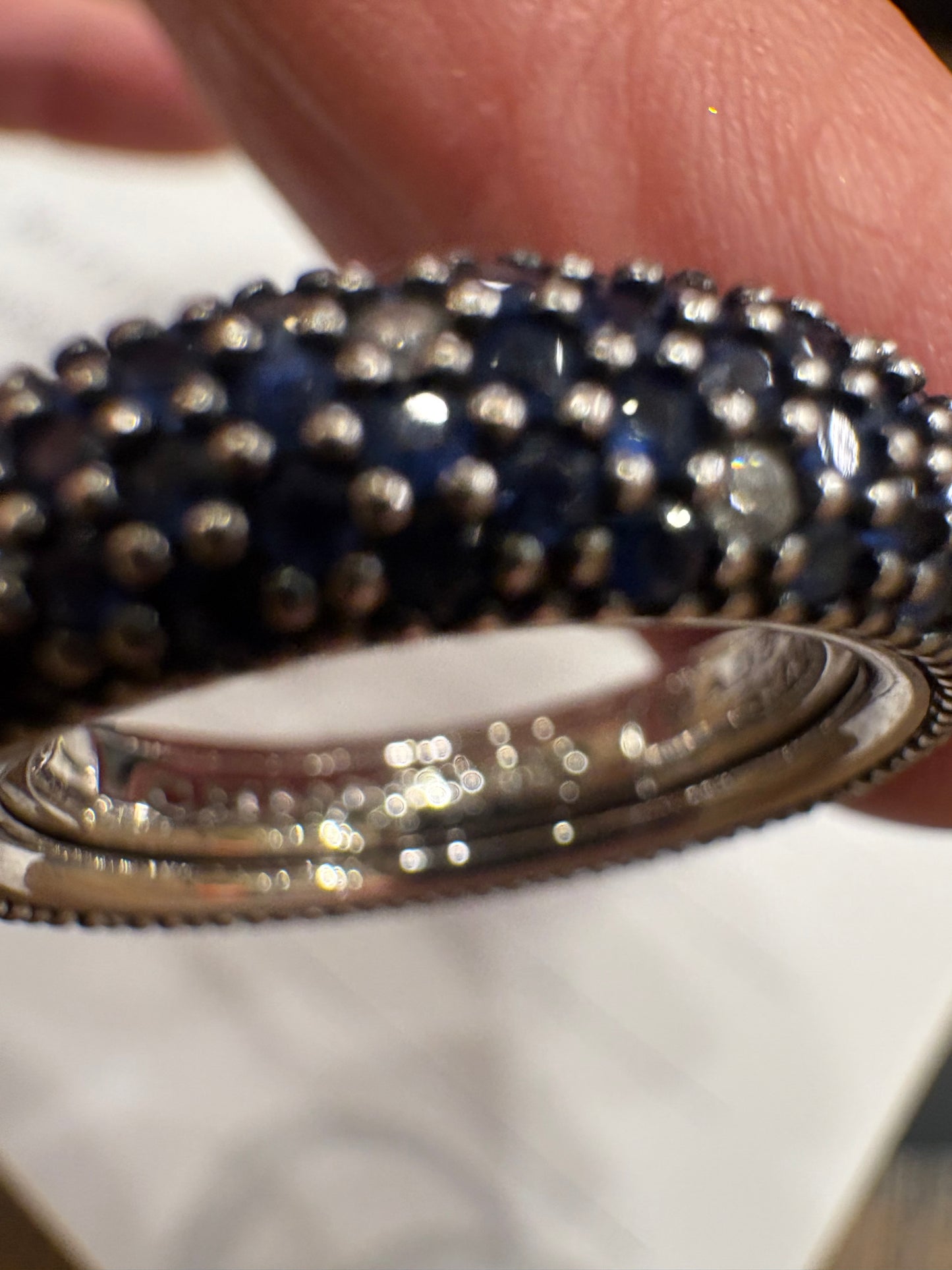 Anello Chimento Forever Star in Oro Giallo con Zaffiri Blu e Diamanti