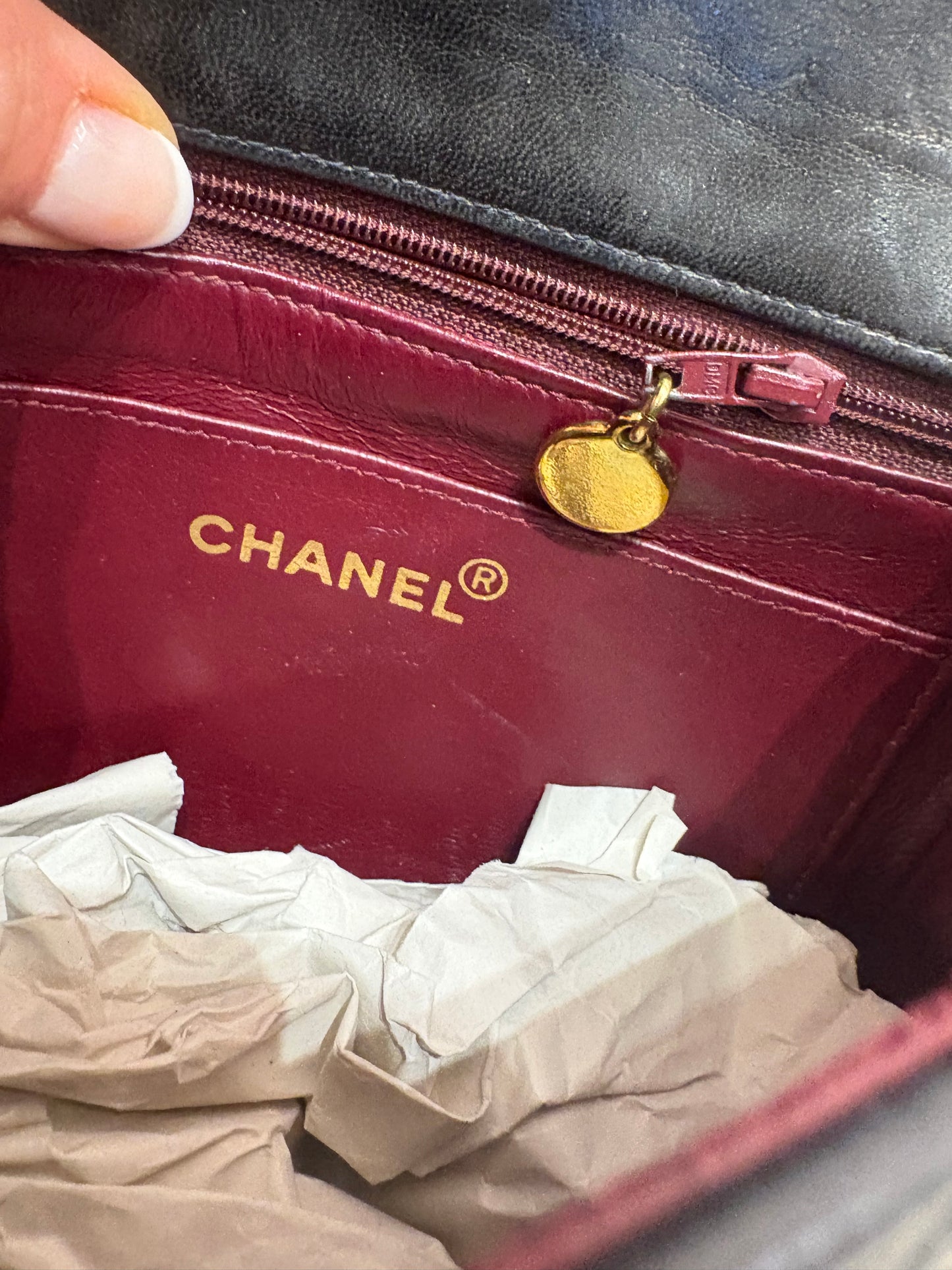 Chanel mini bag in pelle matelasse ‘ nero