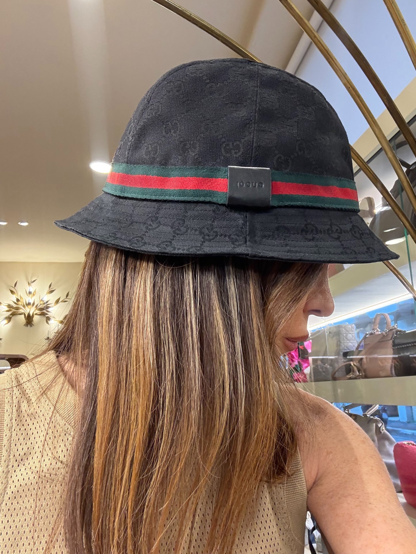 Cappello da Pescatore Gucci GG Supreme in Tessuto Tecnico e Cashmere-Lana