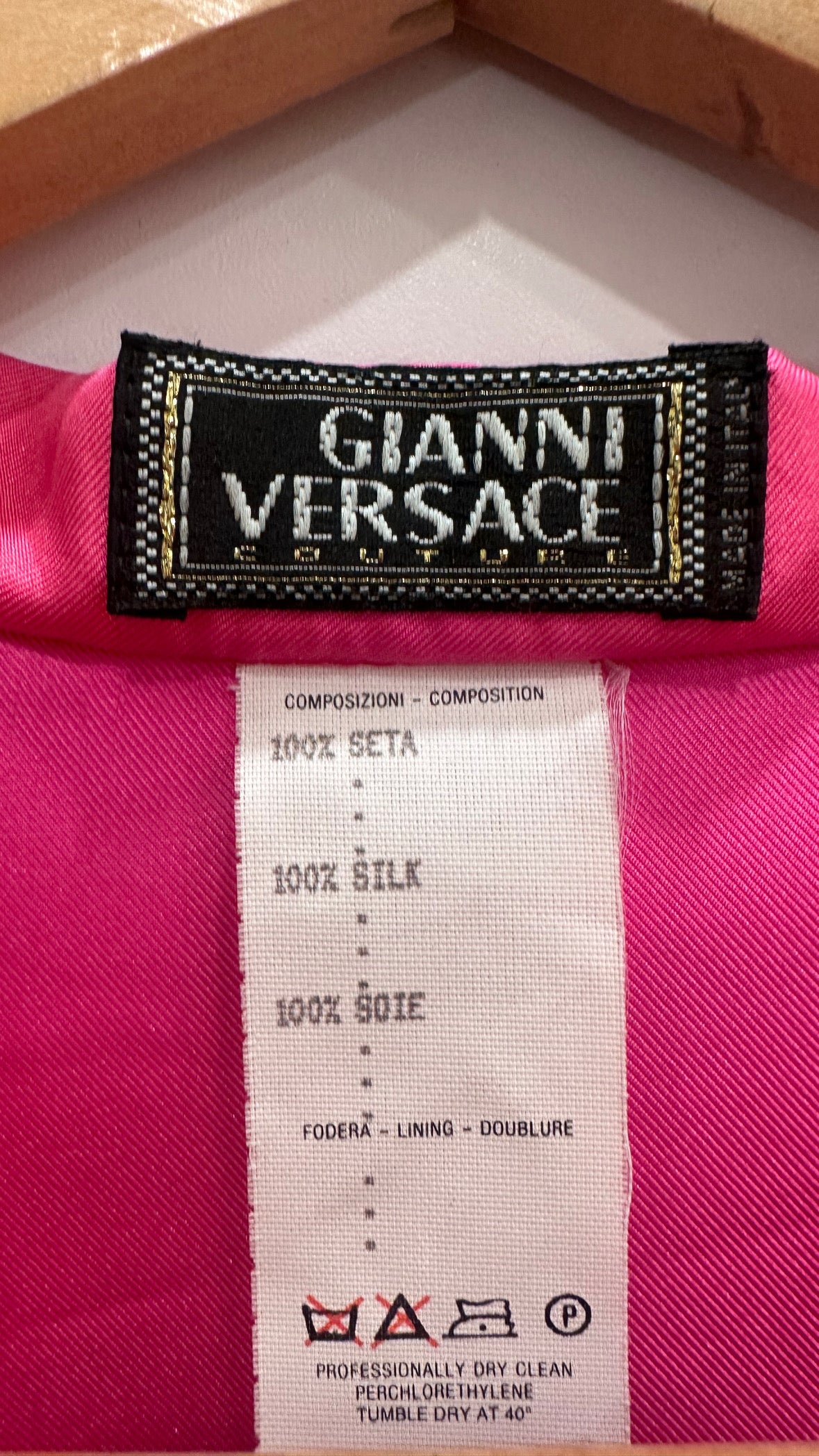 Gianni Versace camicia fluo seta