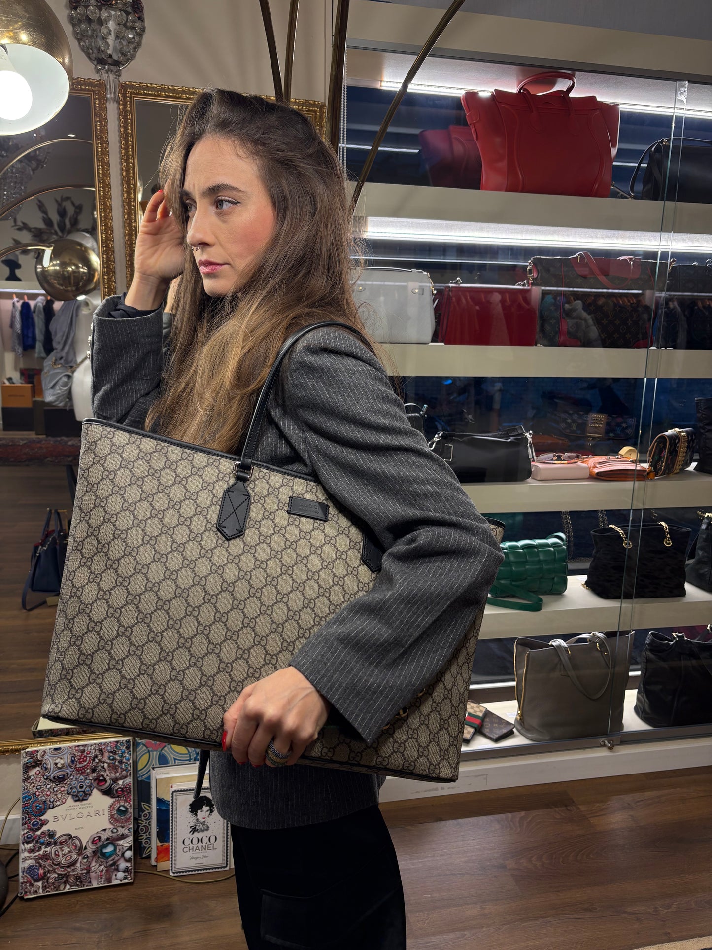 Gucci shopper Ophidia in canvas GG Supreme. Nuova