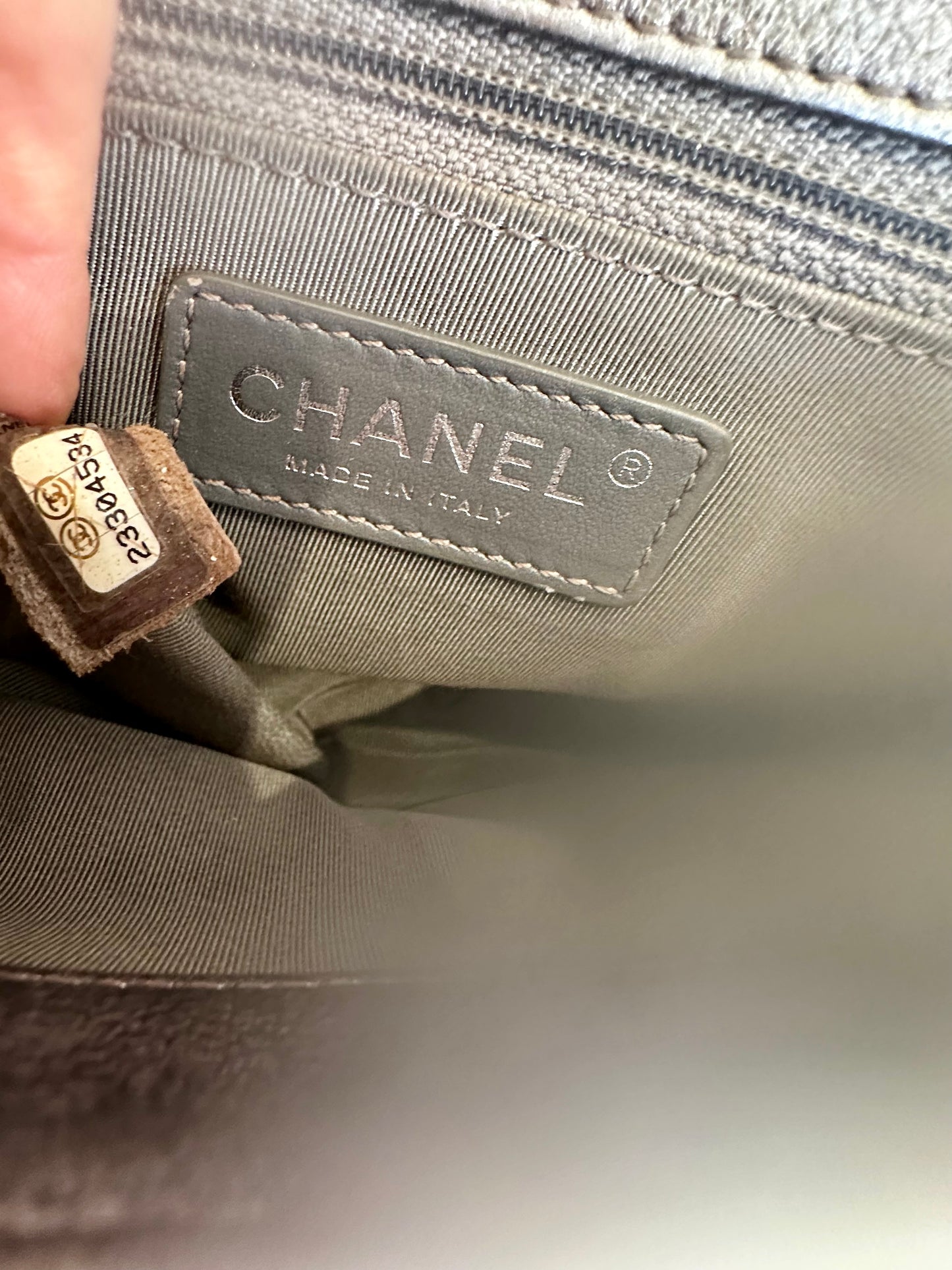 Chanel Casual Pocket pelle argento metallo gold/ silver
