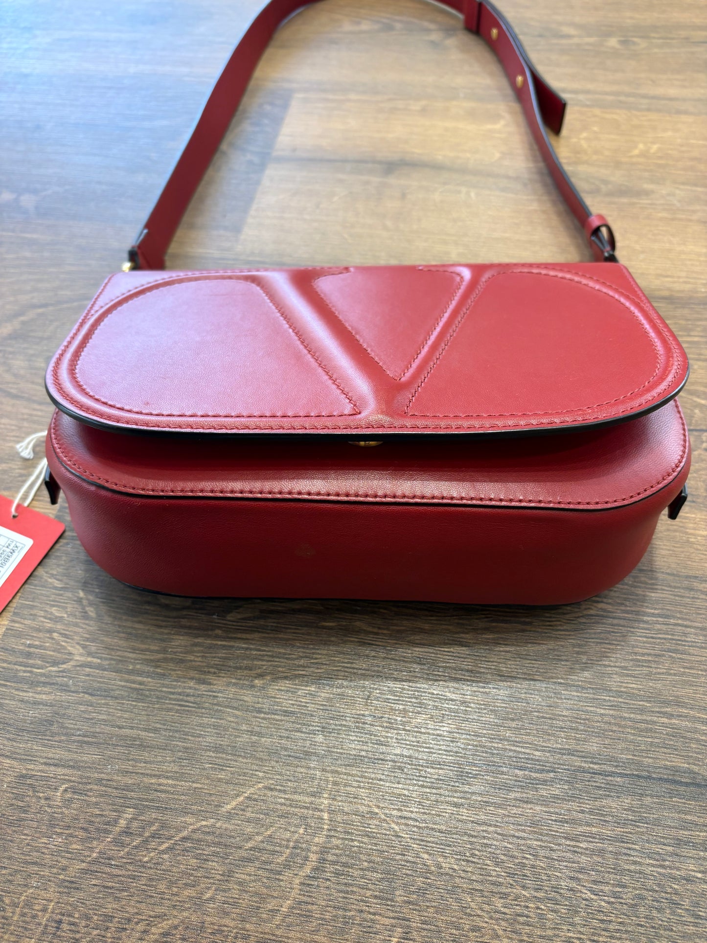 Valentino VLogo Walk borsa a spalla in vitello rosso