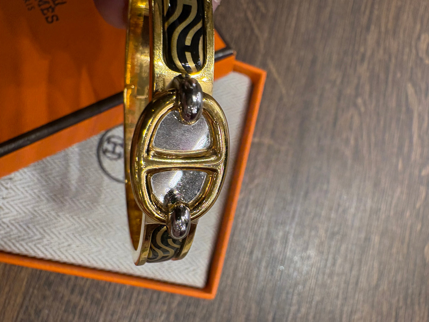 Hermès Mini Clic Chaîne d'Ancre con stampa Mors à Jouets