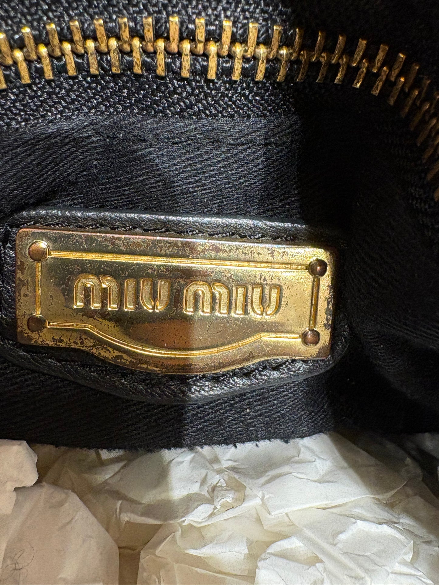 Miu Miu Coffer in pelle matelasse ‘ nera