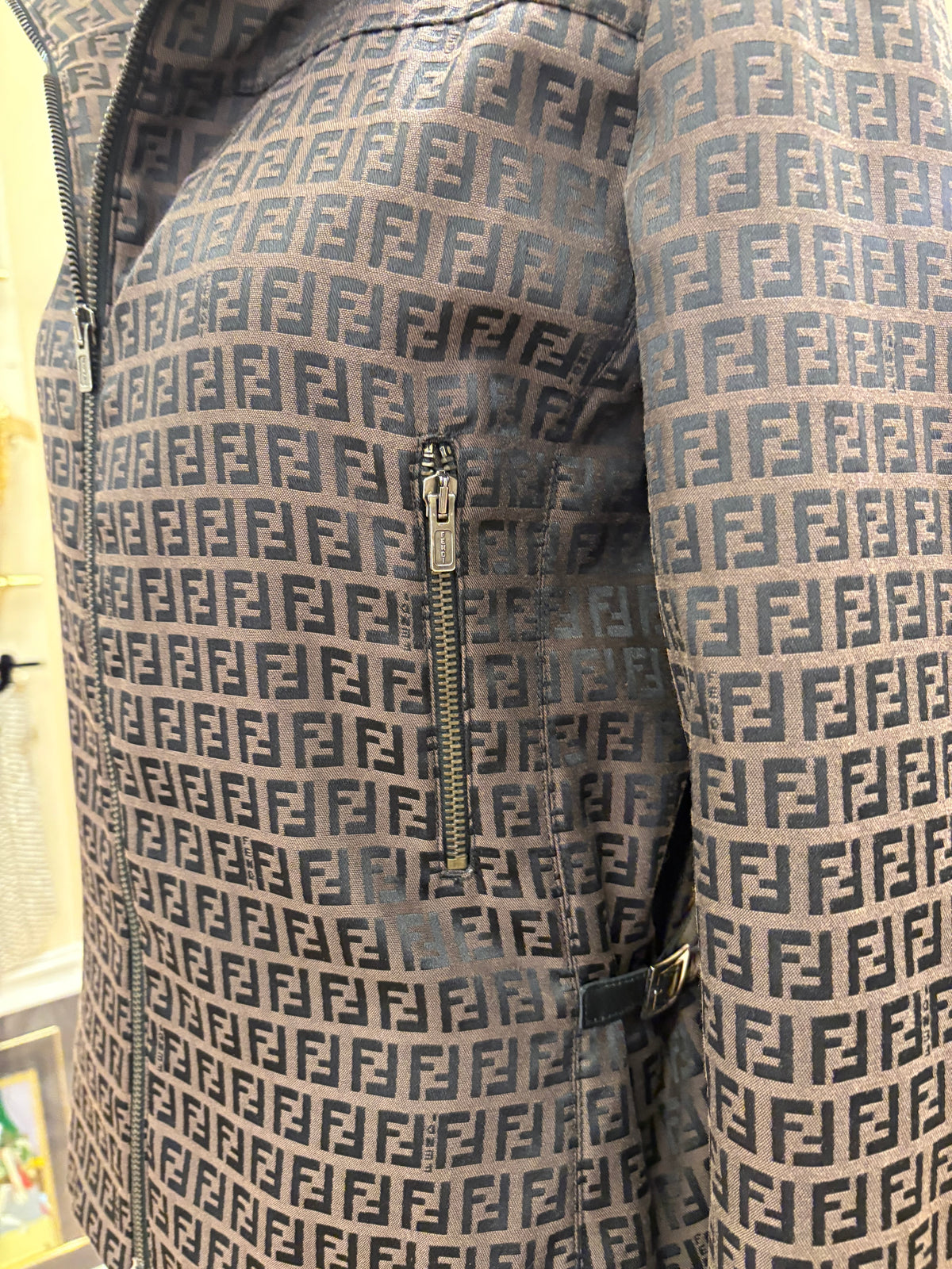 Fendi giacca tecnica imbottita moro tg44