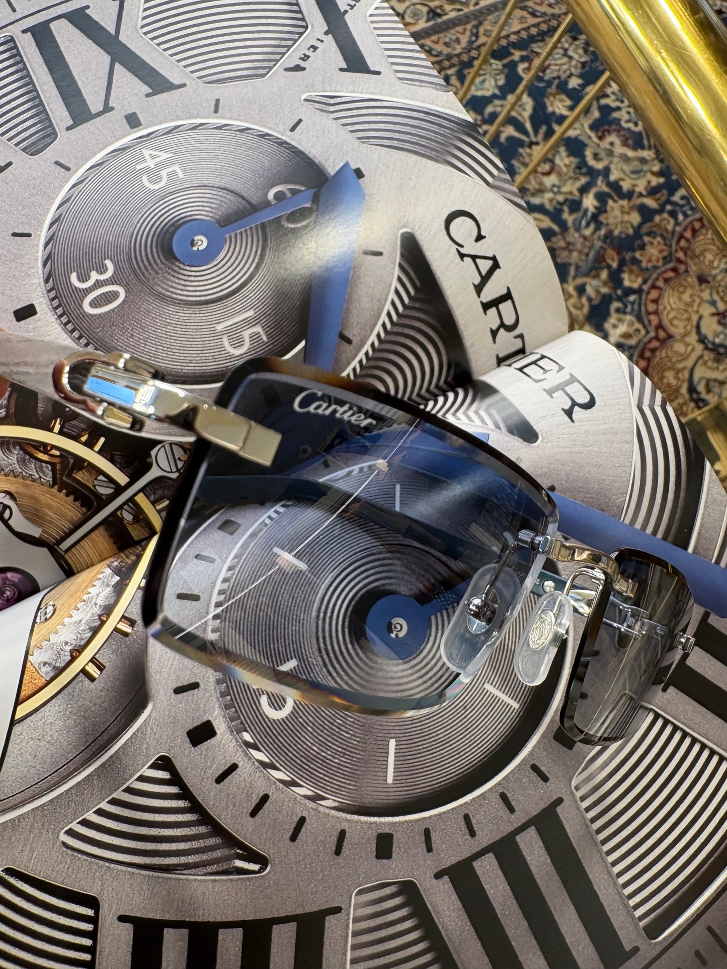 Occhiali da Sole Cartier Décor C - Modello CT0582S Rimless con Aste in Legno Pregiato.Nuovi