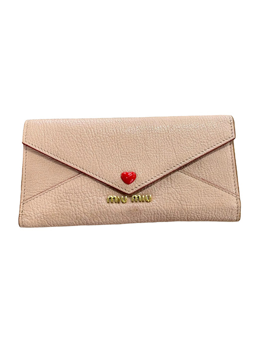 Miu Miu portafoglio in pelle rosa
