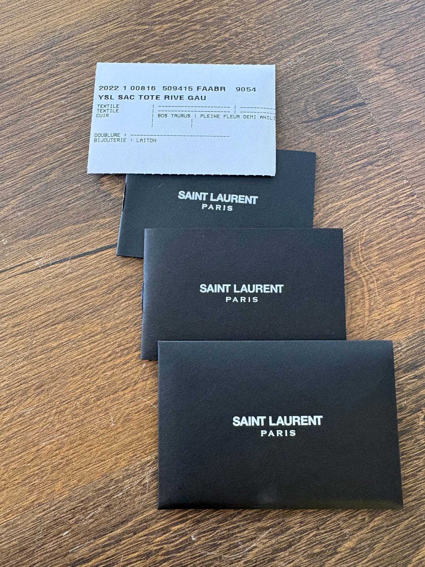 Saint Laurent Borsa Tote Rive Gauche Grande in Canvas e Pelle. Nuovo