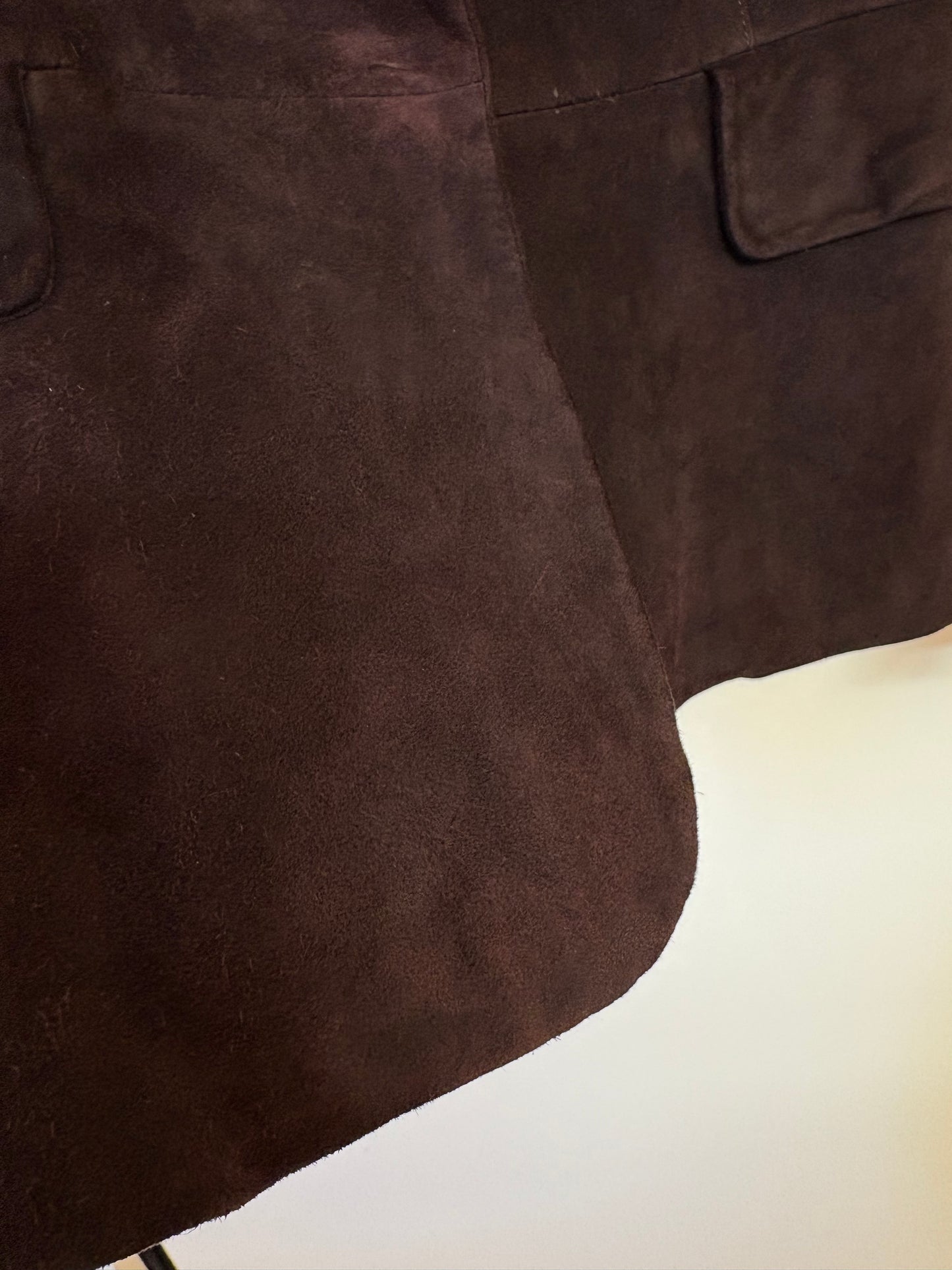 Gucci giacca in camoscio melanzana 38