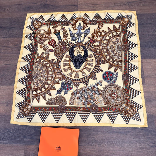 Hermès Paris foulard in seta L’or Des Chef