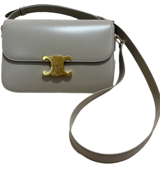 Celine borsa Triomphe classique in pelle di vitello lucida