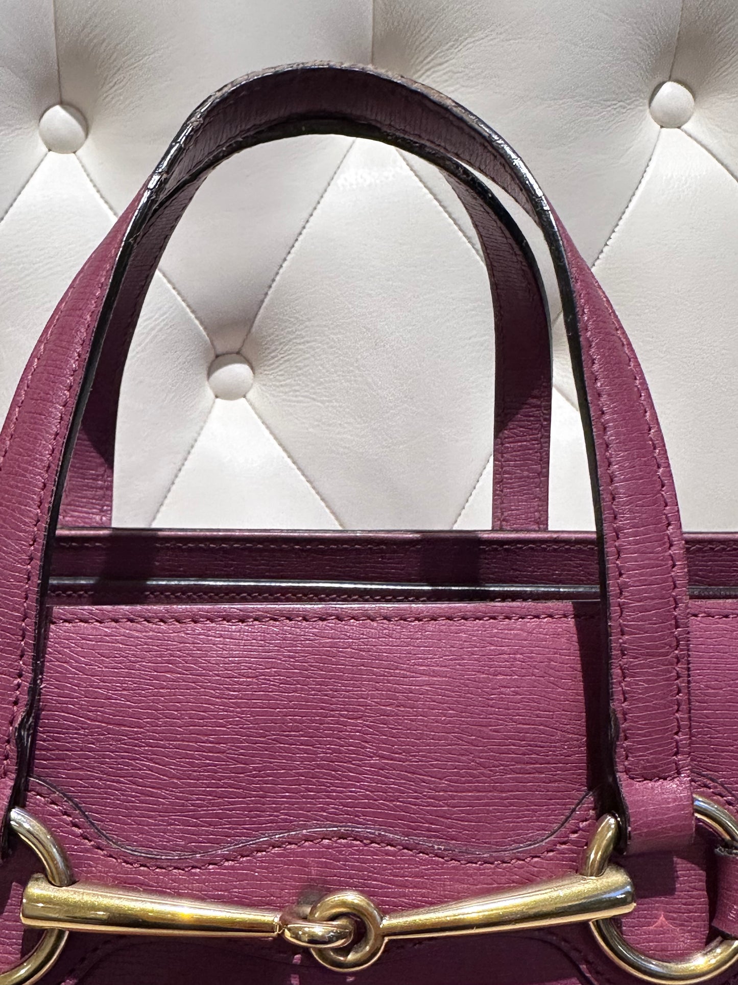 Gucci Tote Bag in pelle e morsetto ottone