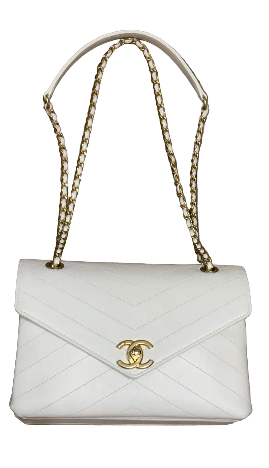 Chanel Triple Compartment in pelle bianca