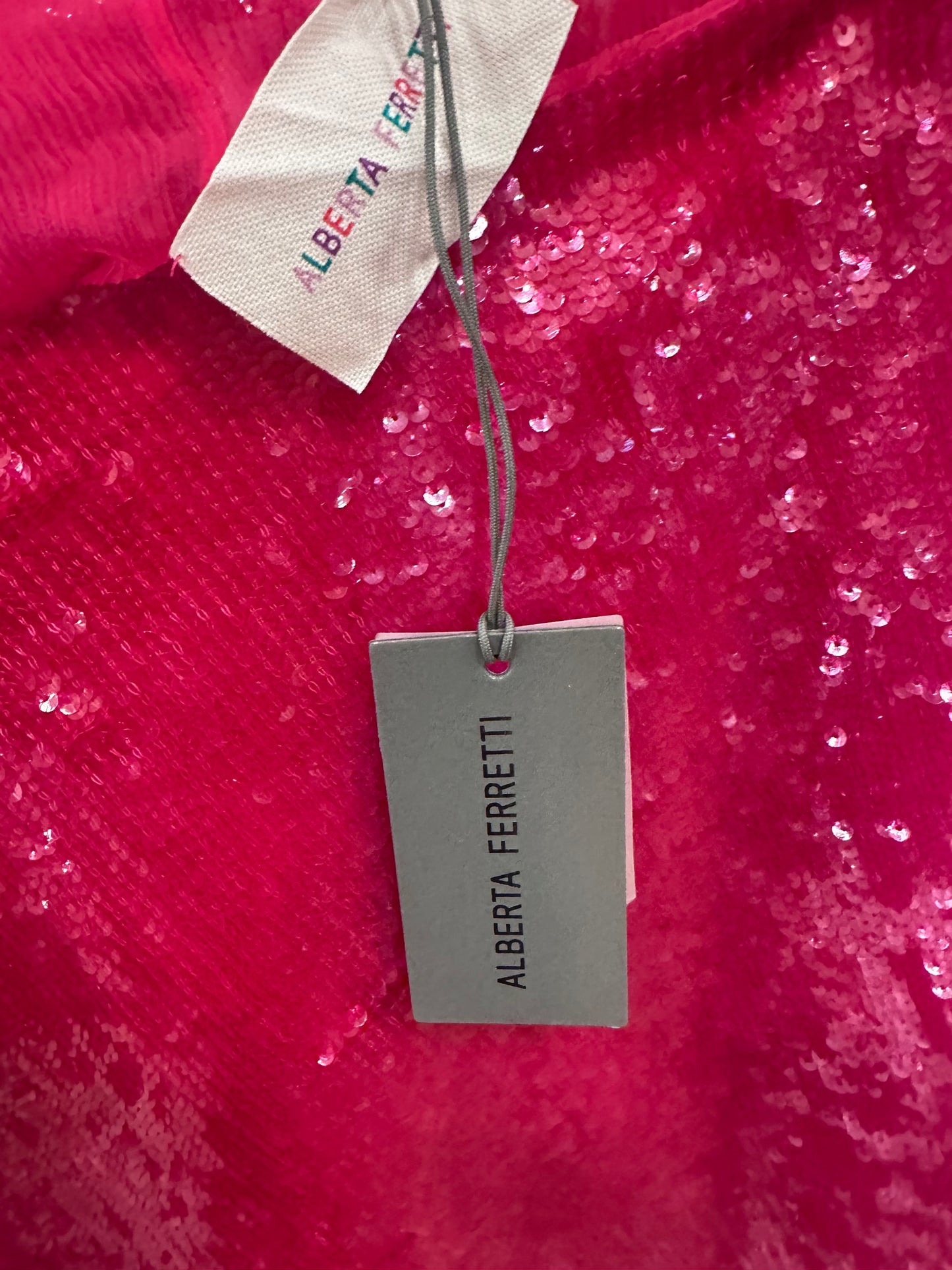 Alberta Ferretti gonna rosa  fluo paillettes