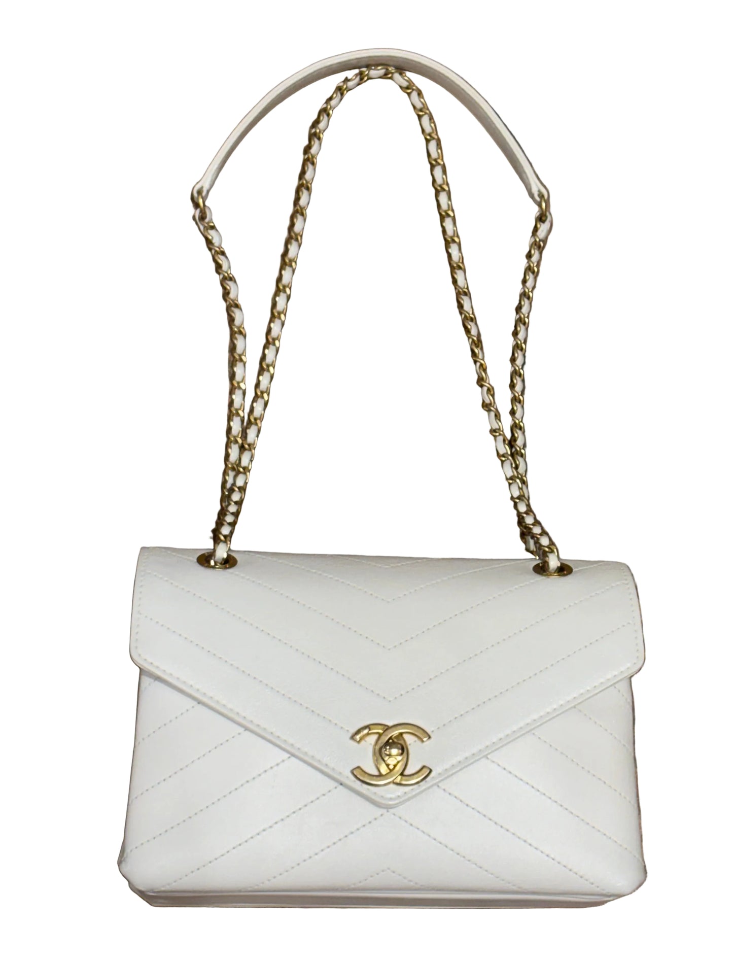 Chanel Triple Compartment in pelle bianca