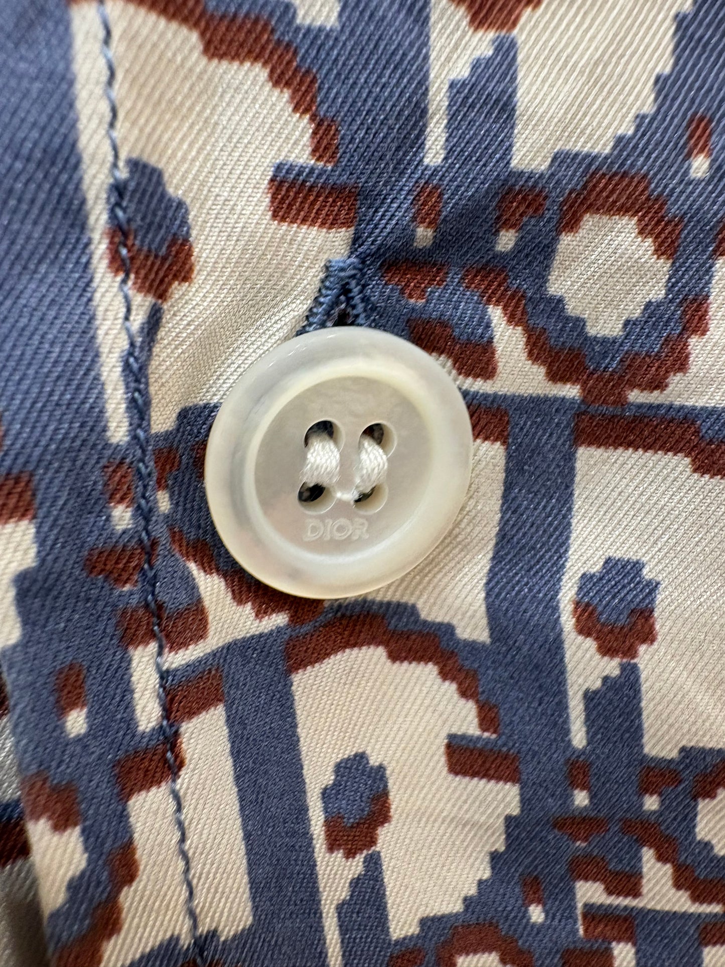 Dior camicia in seta Oblique uomo