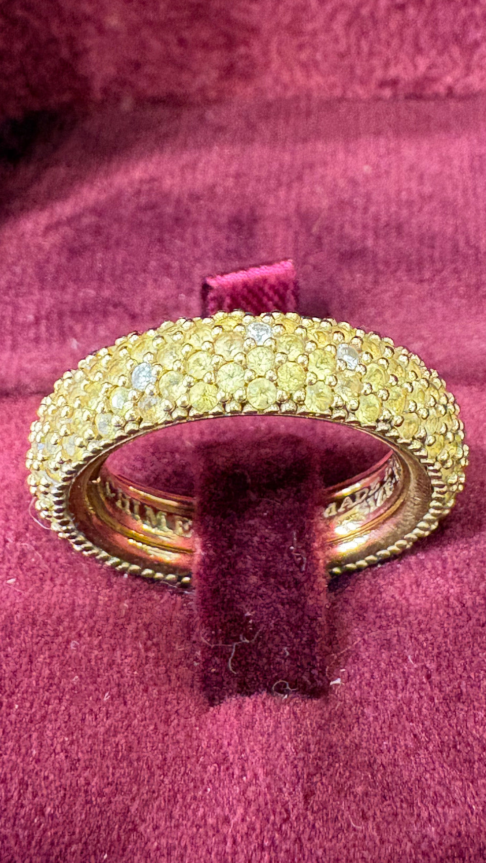 Anello Chimento Forever Star in Oro Giallo con Zaffiri Gialli e Diamanti