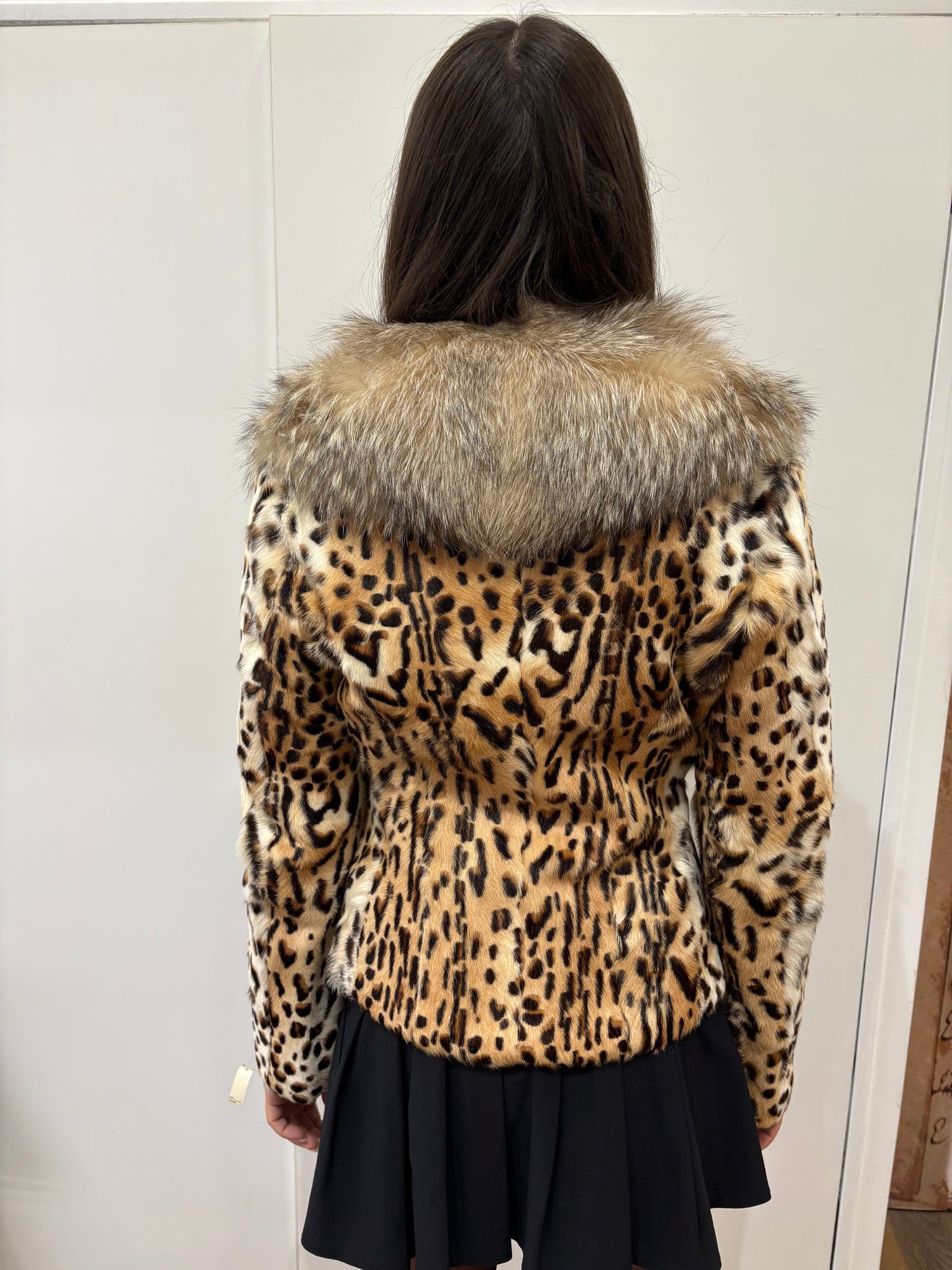 Giacca in lapin e revers in volpe .ita Xs