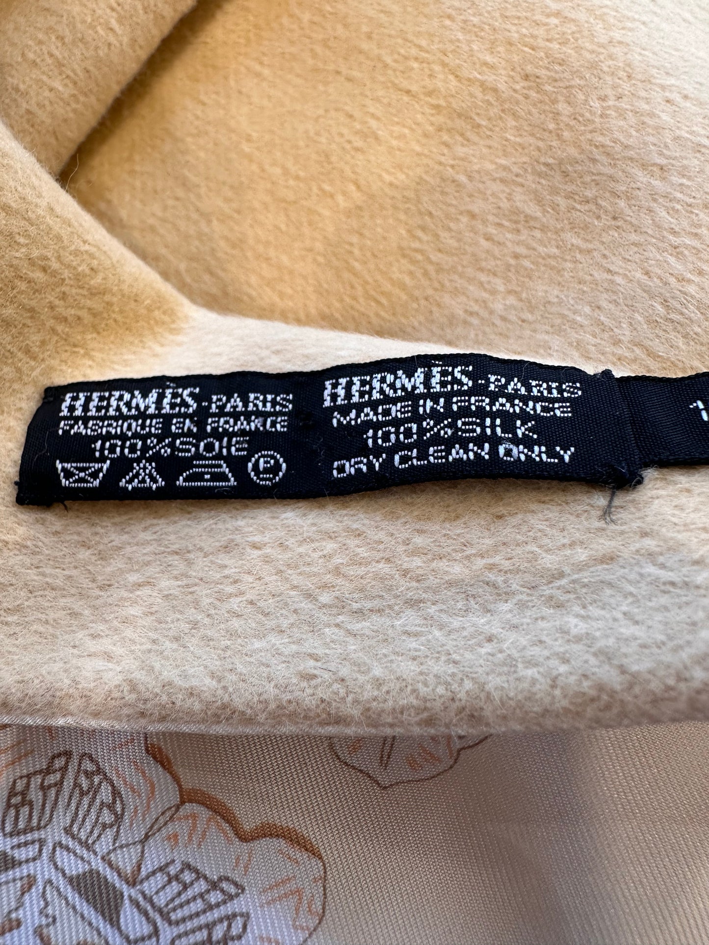 Hermès Paris sciarpa angora e seta