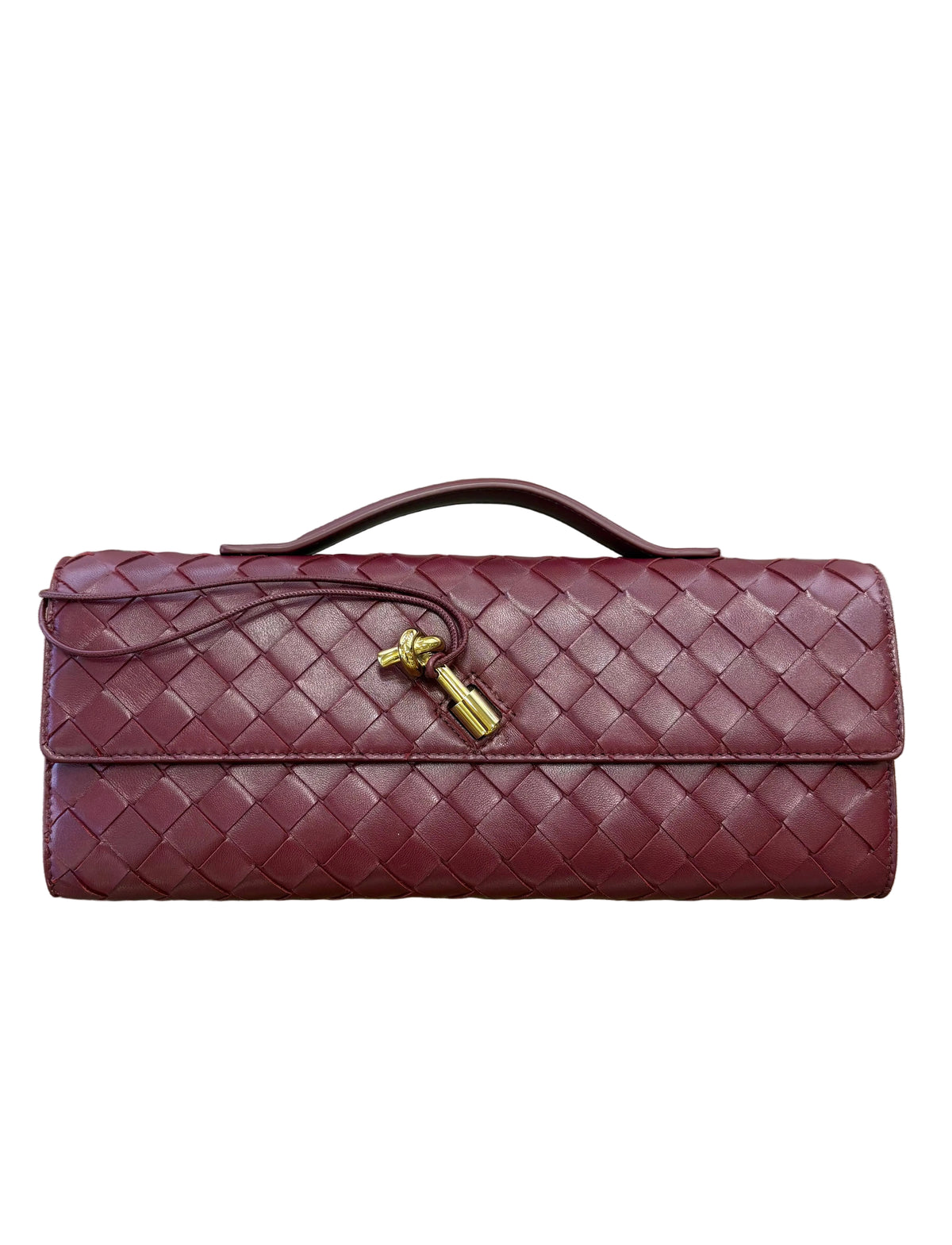 Bottega Veneta Andiamo Clutch Barolo. Nuovo