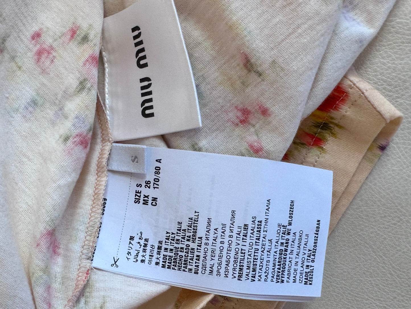 Miu Miu t-shirt cipria S