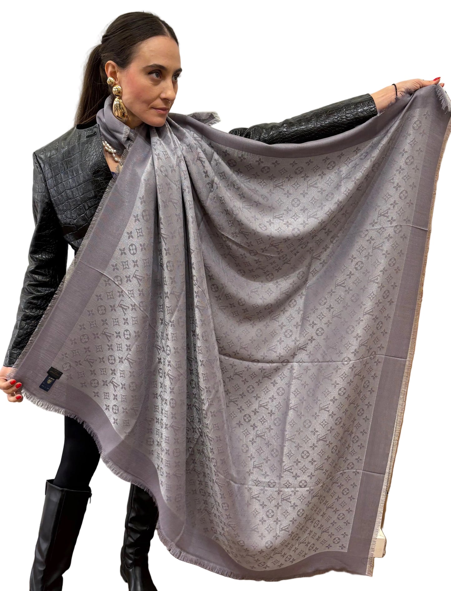Louis Vuitton scialle monogram shine