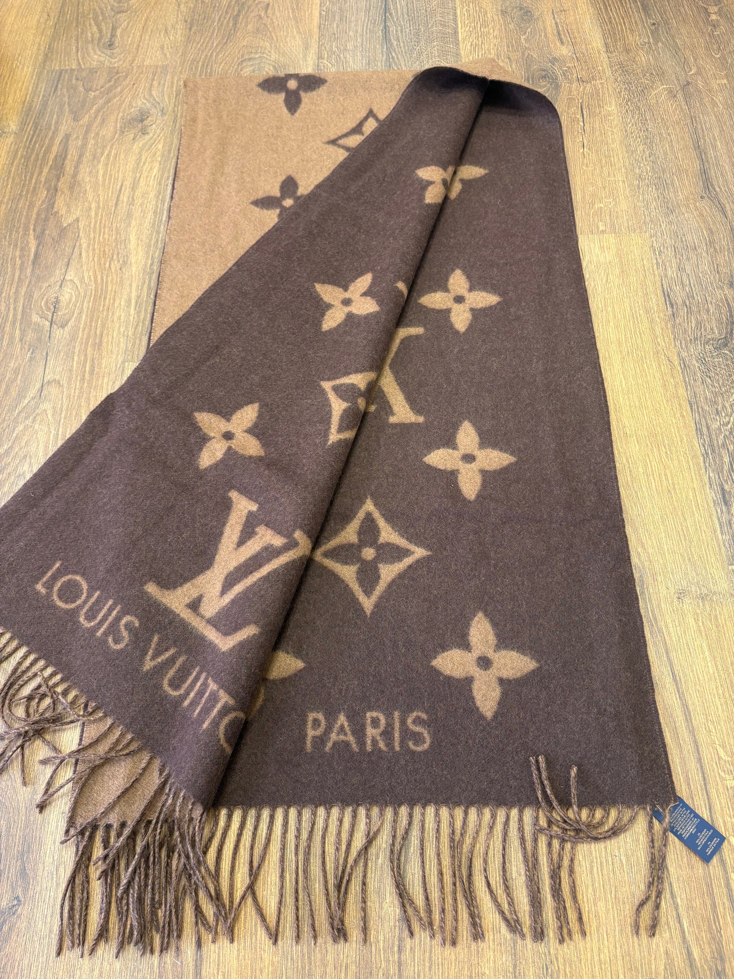 Louis Vuitton sciarpa grande Reykjavik motivo monogram Giant cashmere nuova