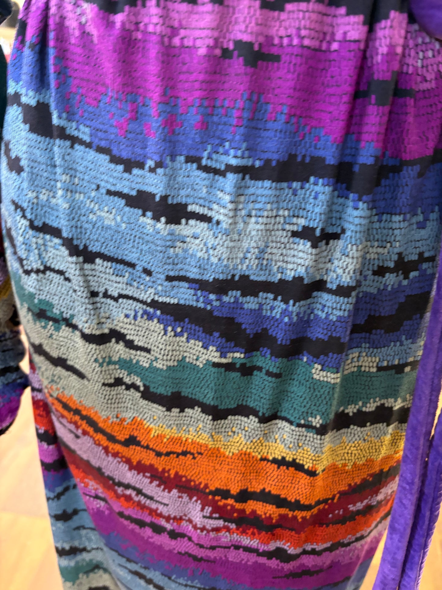 Missoni abito vintage in maglina di seta con cintura in pelle