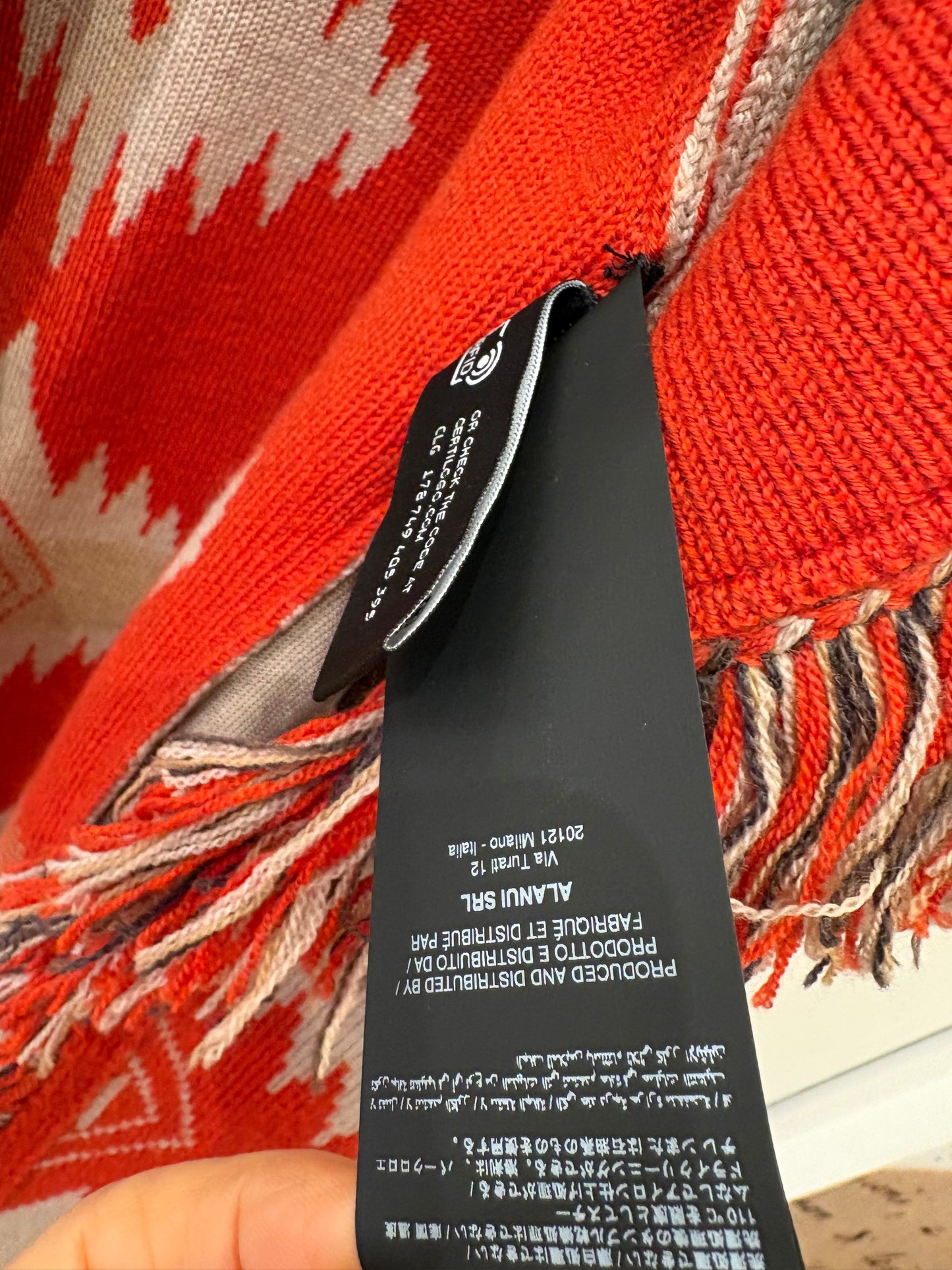 Alanui cardigan  Icon jacquard cashmere xs