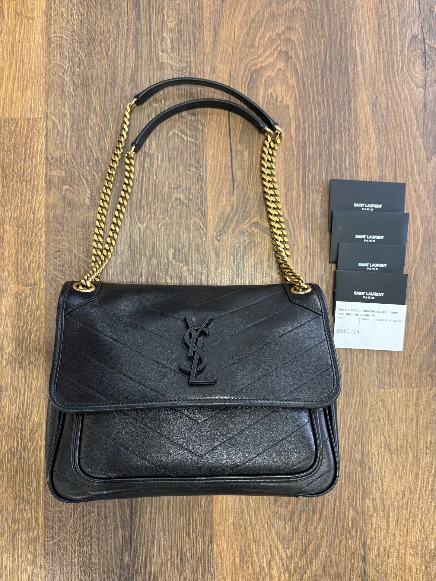 Saint Laurent Niki media in pelle