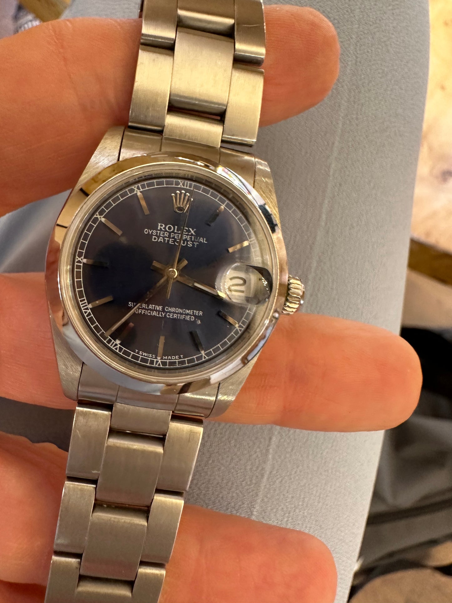 Rolex Datejust Oyster Quadrante Blu