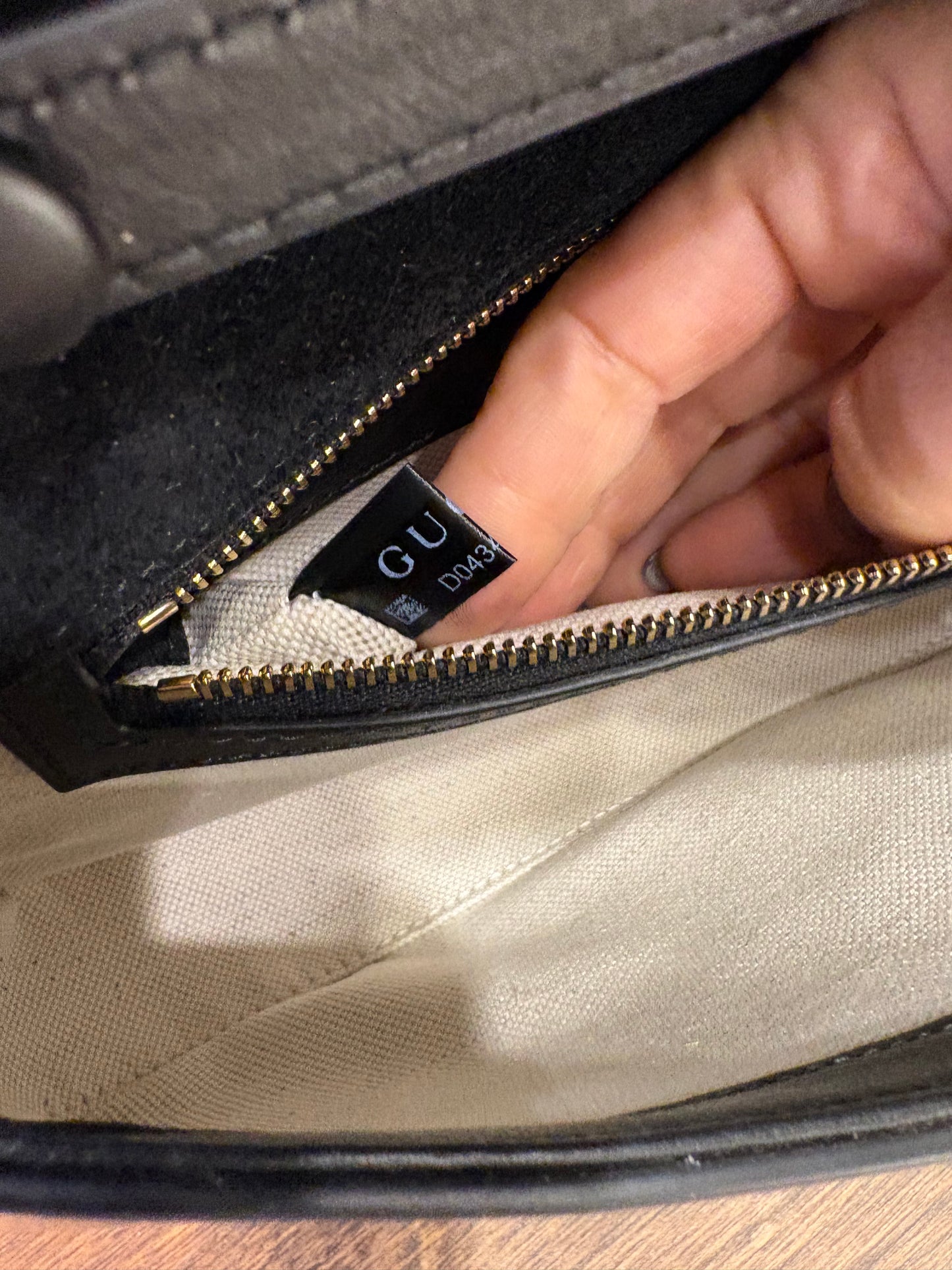 Gucci Blondie borsa in pelle verniciata nera nuova