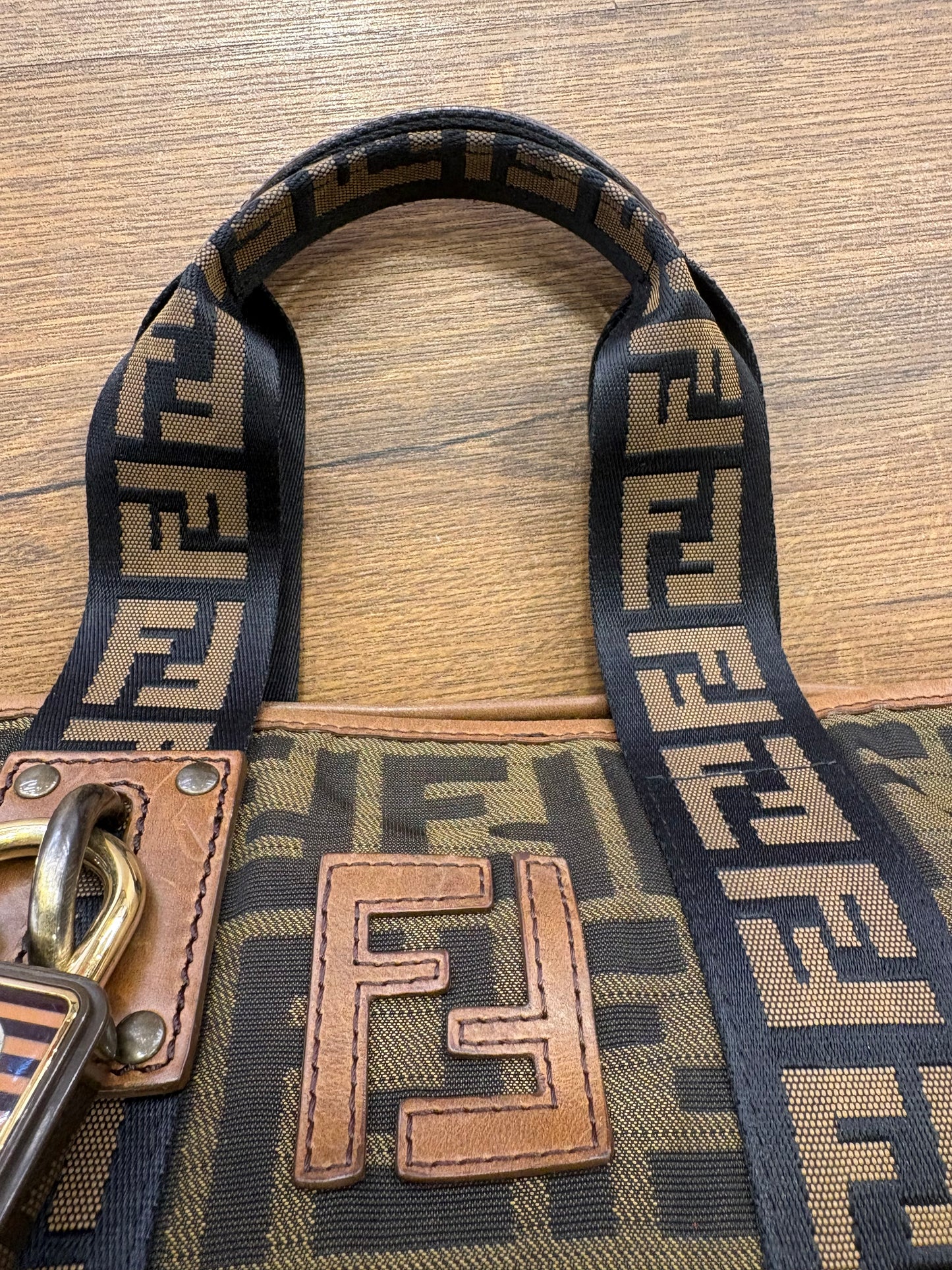 Fendi Vintage Mini Shopper FF Zucca con Lucchetto