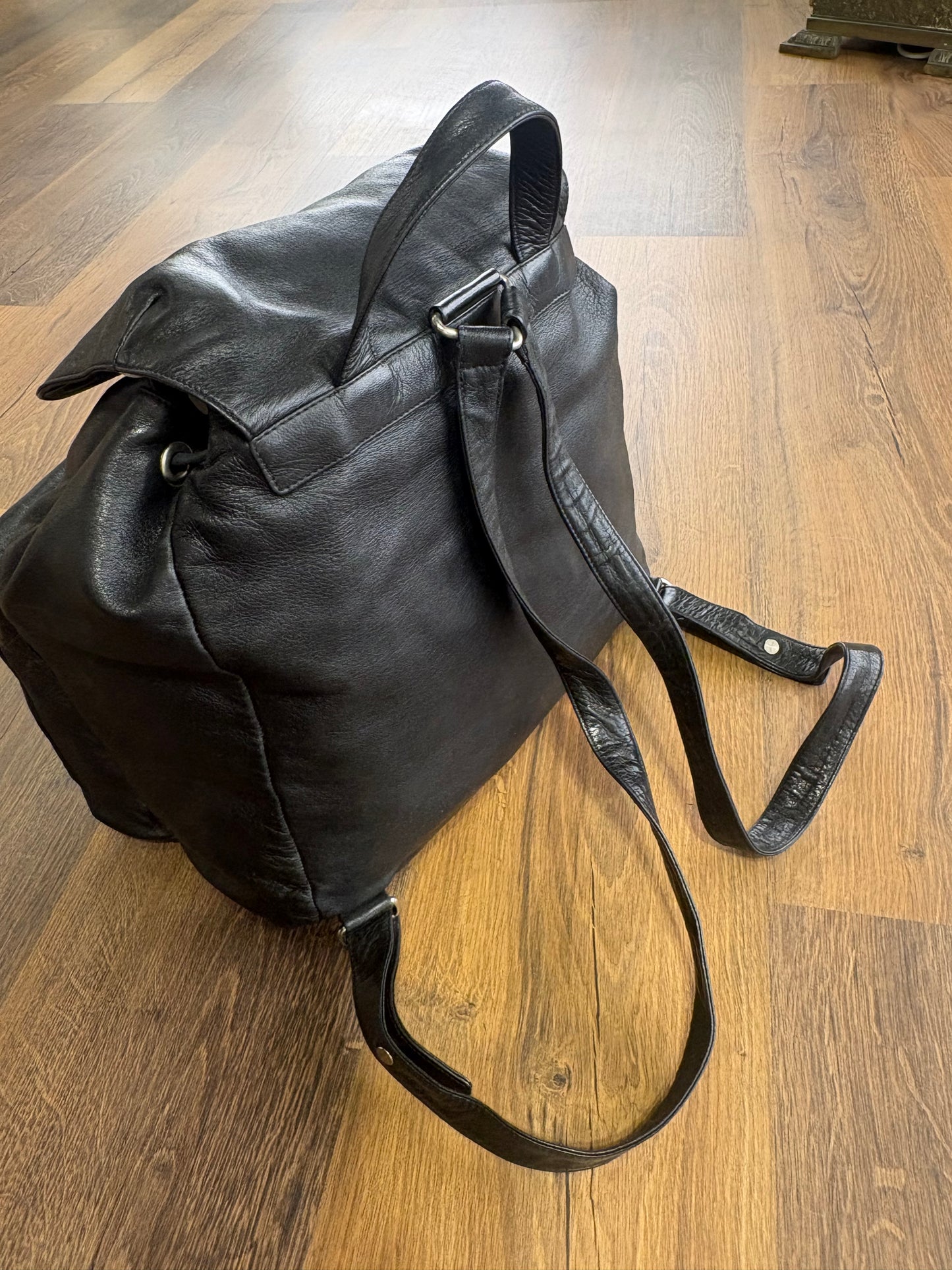 Prada zaino in pelle nero