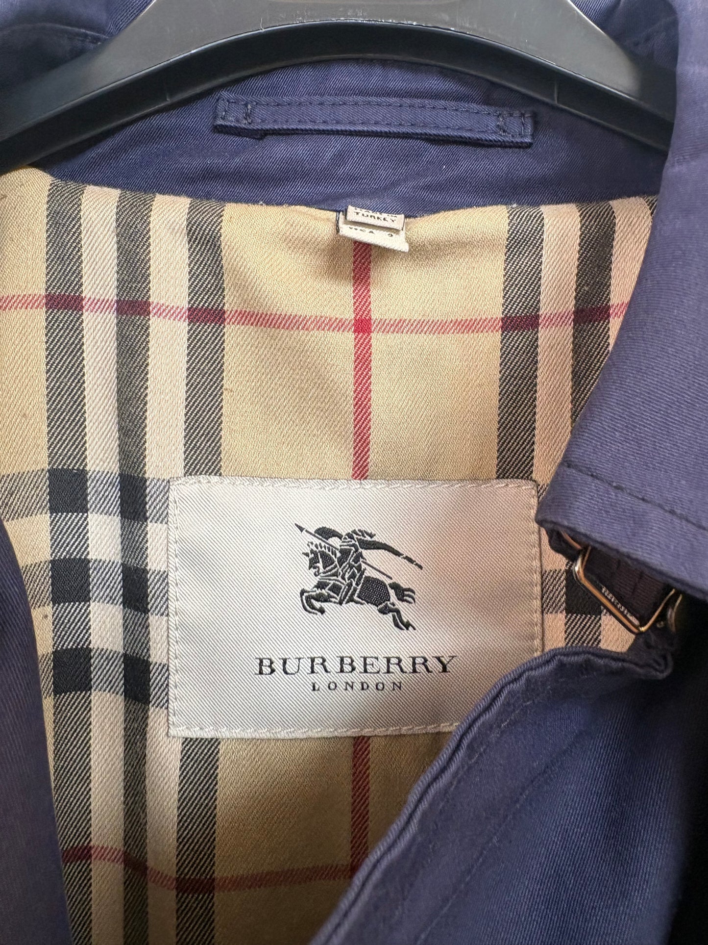 Burberry trench blu ita 38