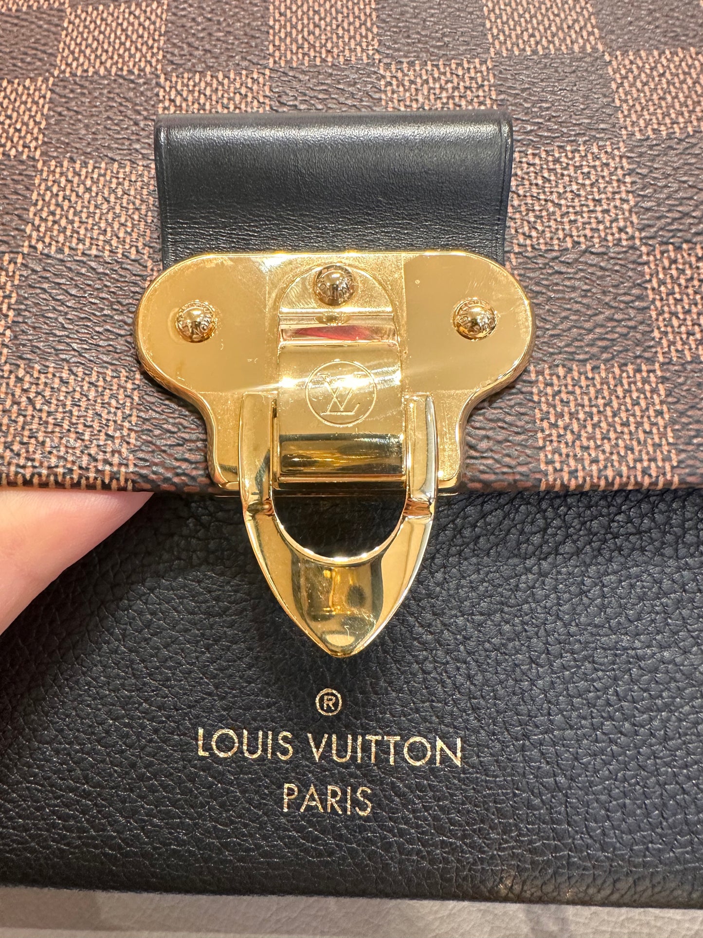 Louis Vuitton Vavin tela ebene damier e pelle