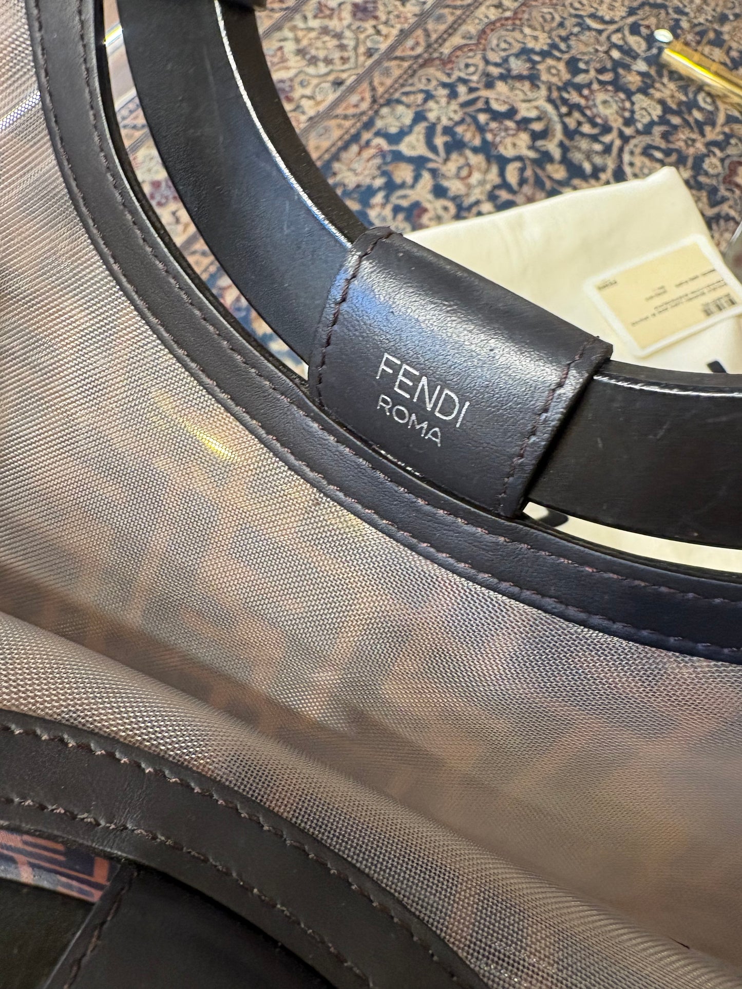 Fendi Runaway Mesh Shopper Tote Bag