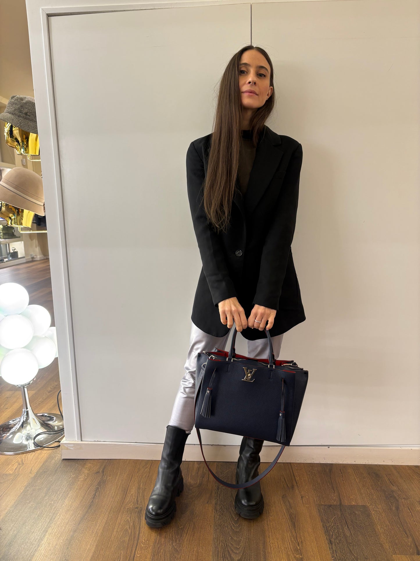 Louis Vuitton LockMe To in pelle azzurra